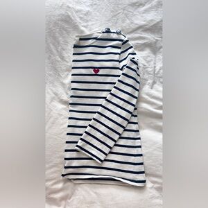 Sezane Colette Marinière Ecru / Navy - Size S